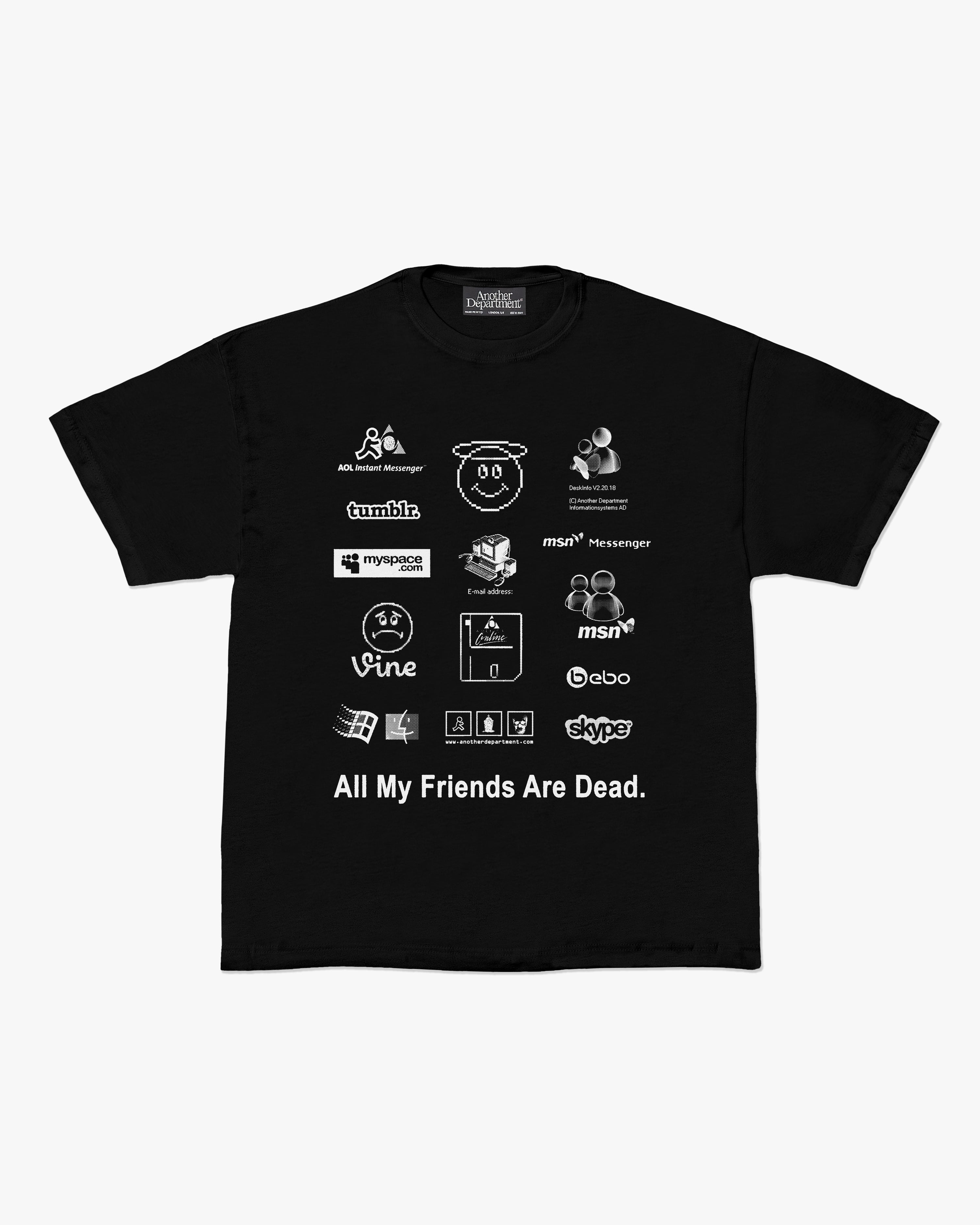 All My Friends Are Dead T-Shirt -  Black