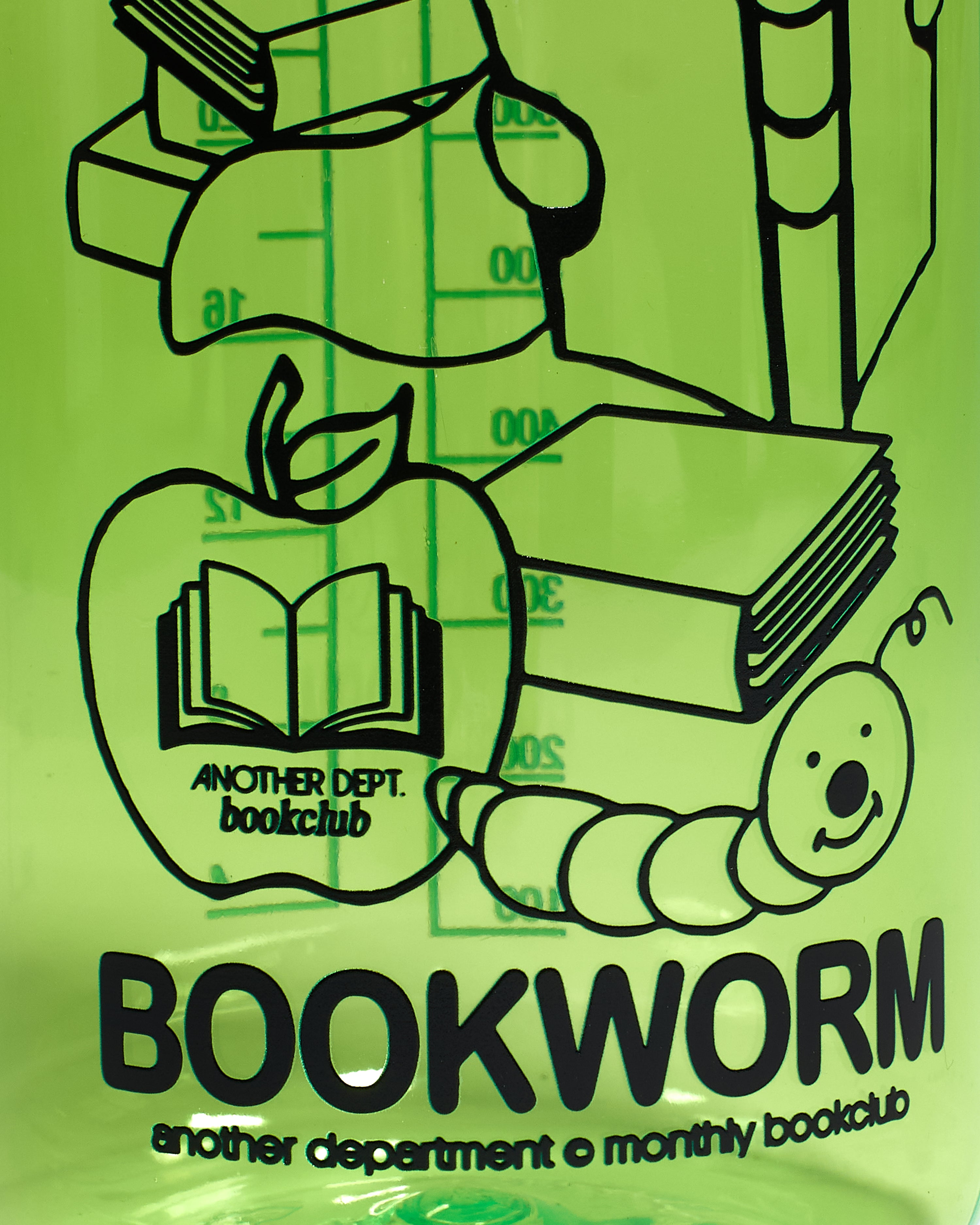 Bookworm Water Bottle - Lime