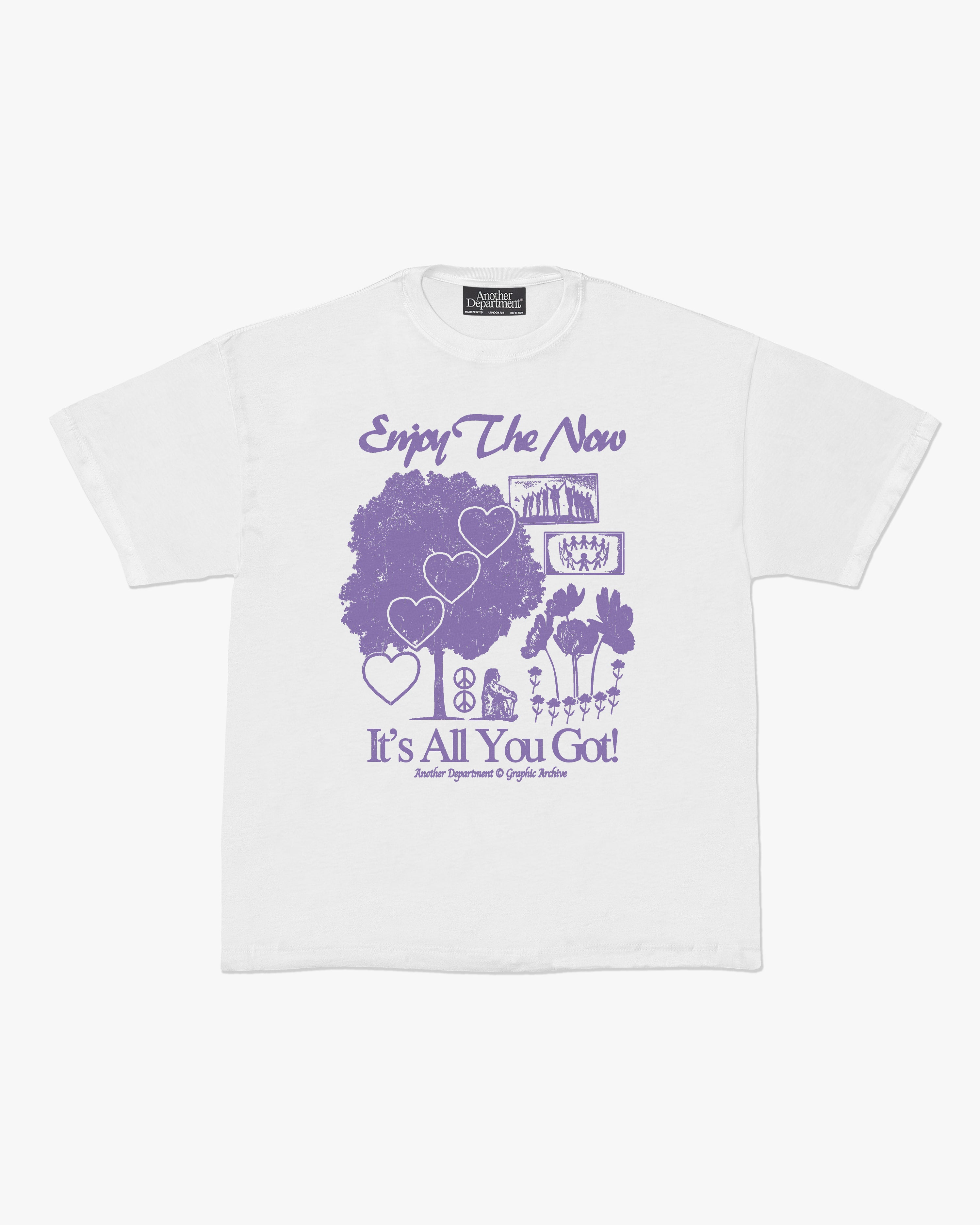 Enjoy The Now T-Shirt -  White