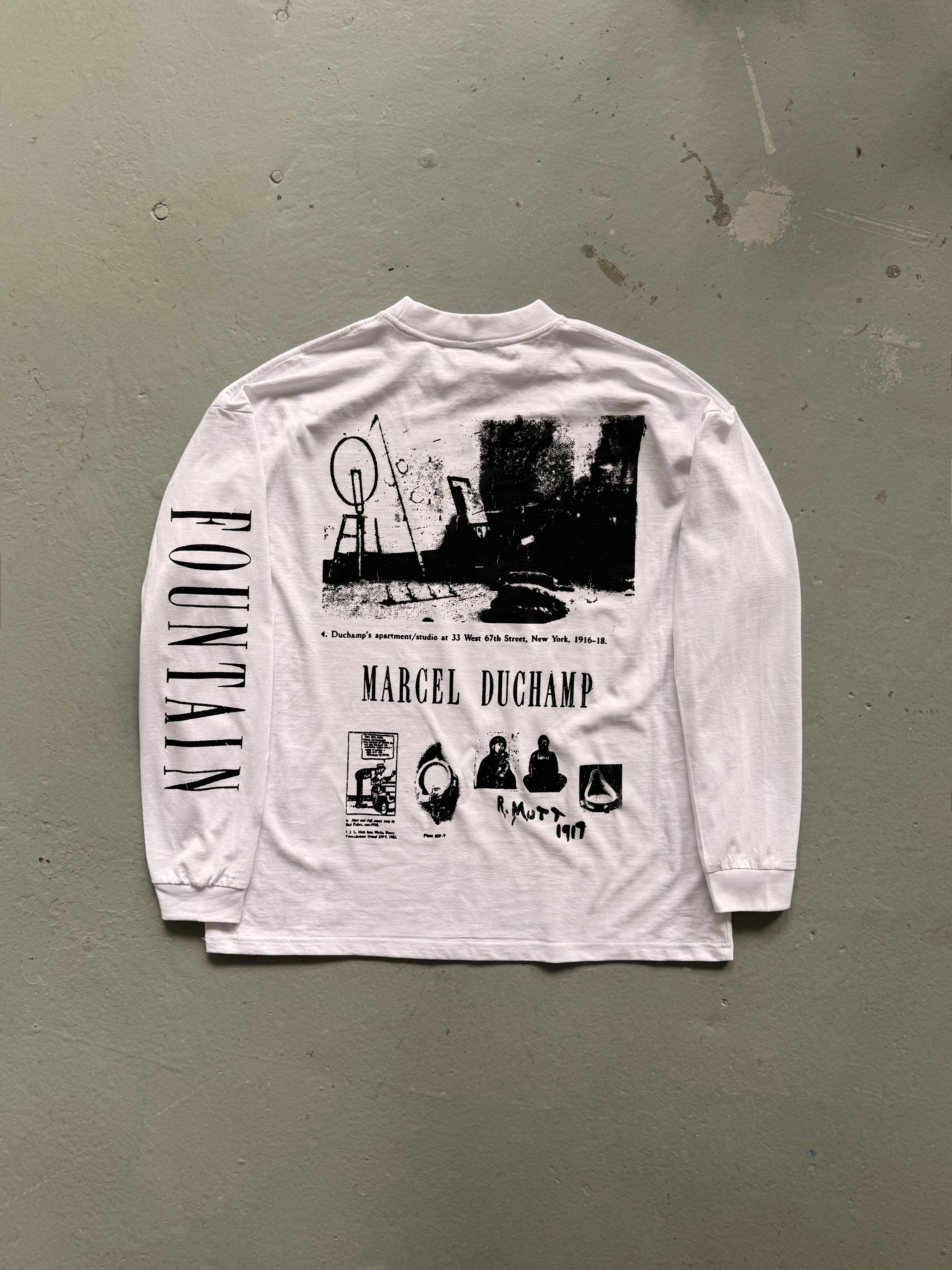 FOUNTAIN Marcel Duchamp Longsleeve - White
