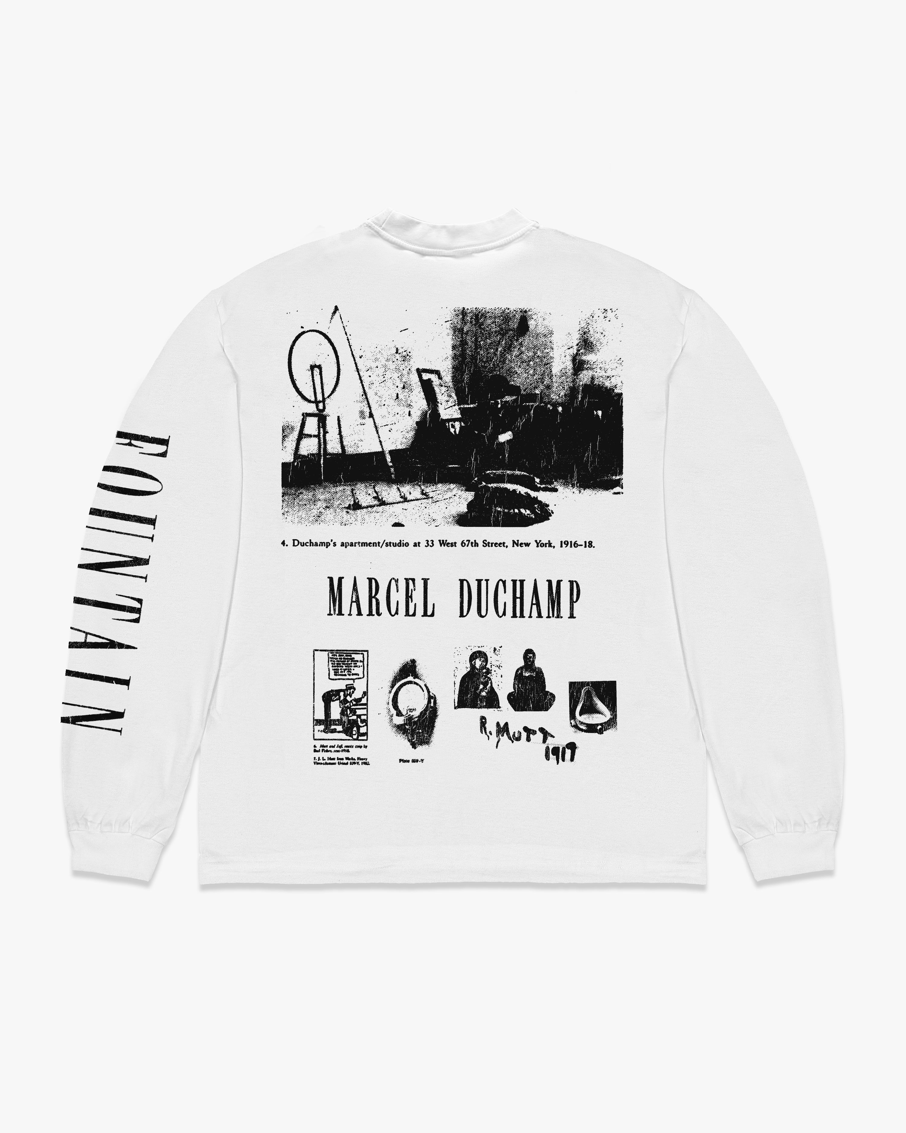 FOUNTAIN Marcel Duchamp Longsleeve - White