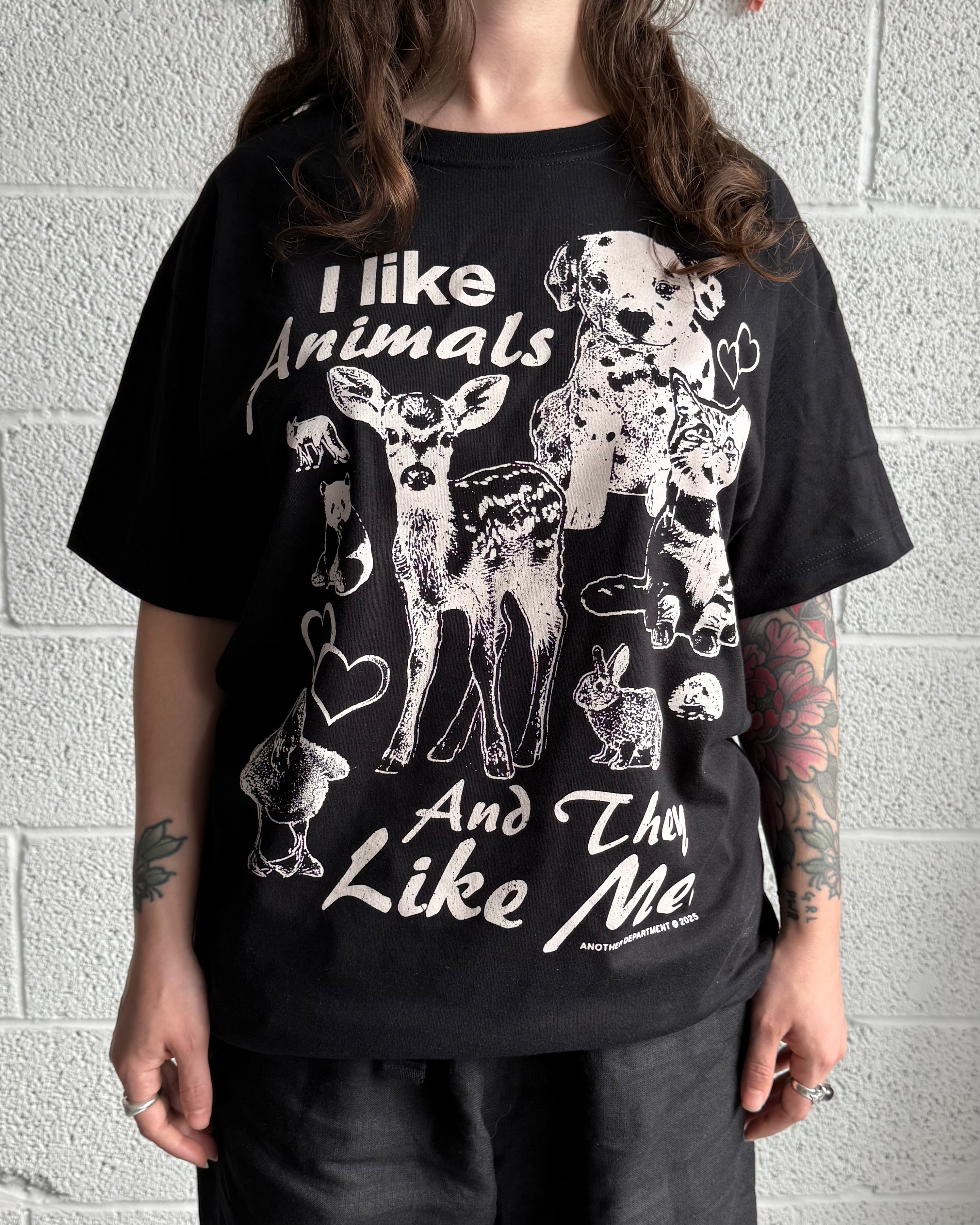 I Like Animals T-Shirt - Black
