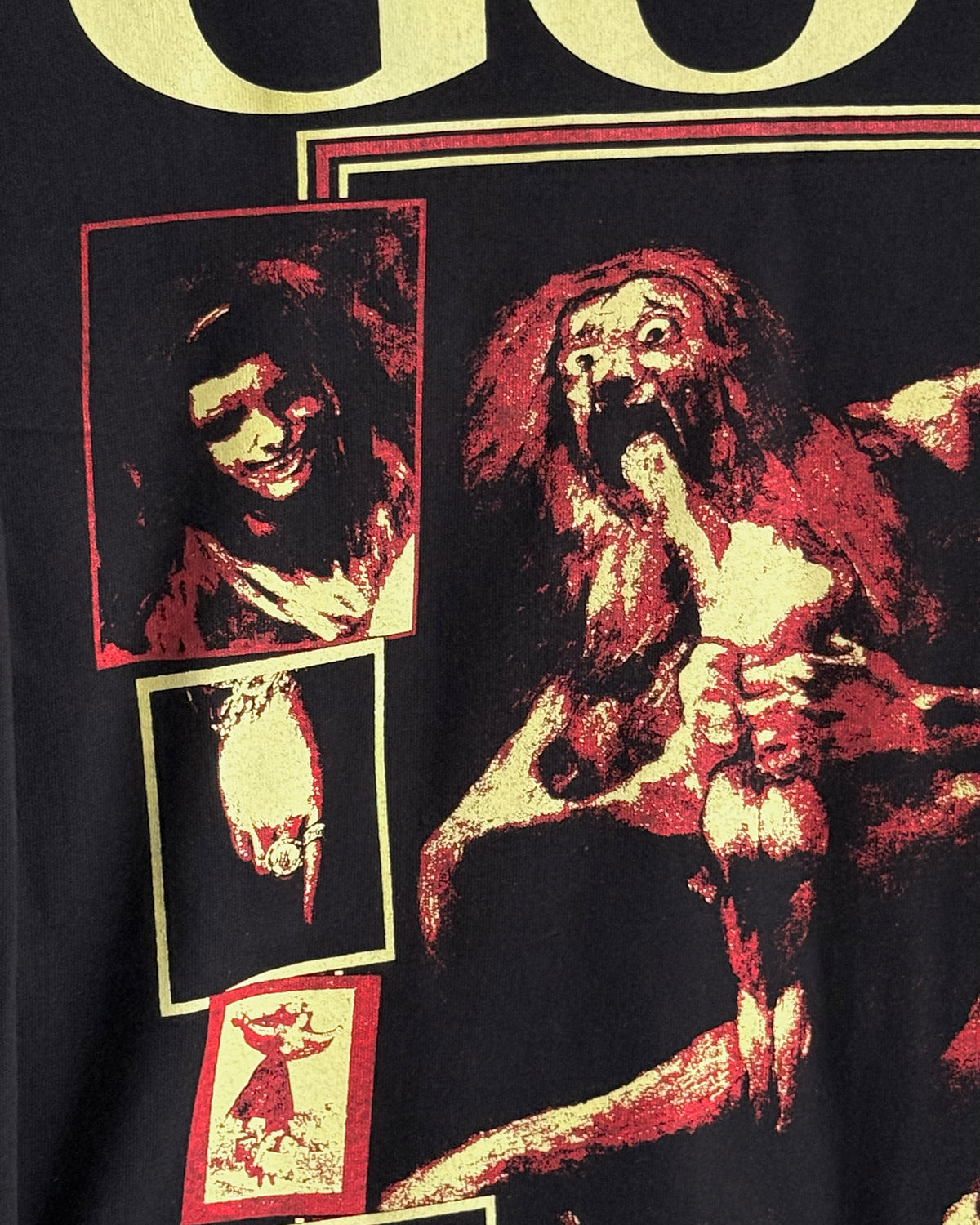 GOYA Longsleeve - Black, front print detail