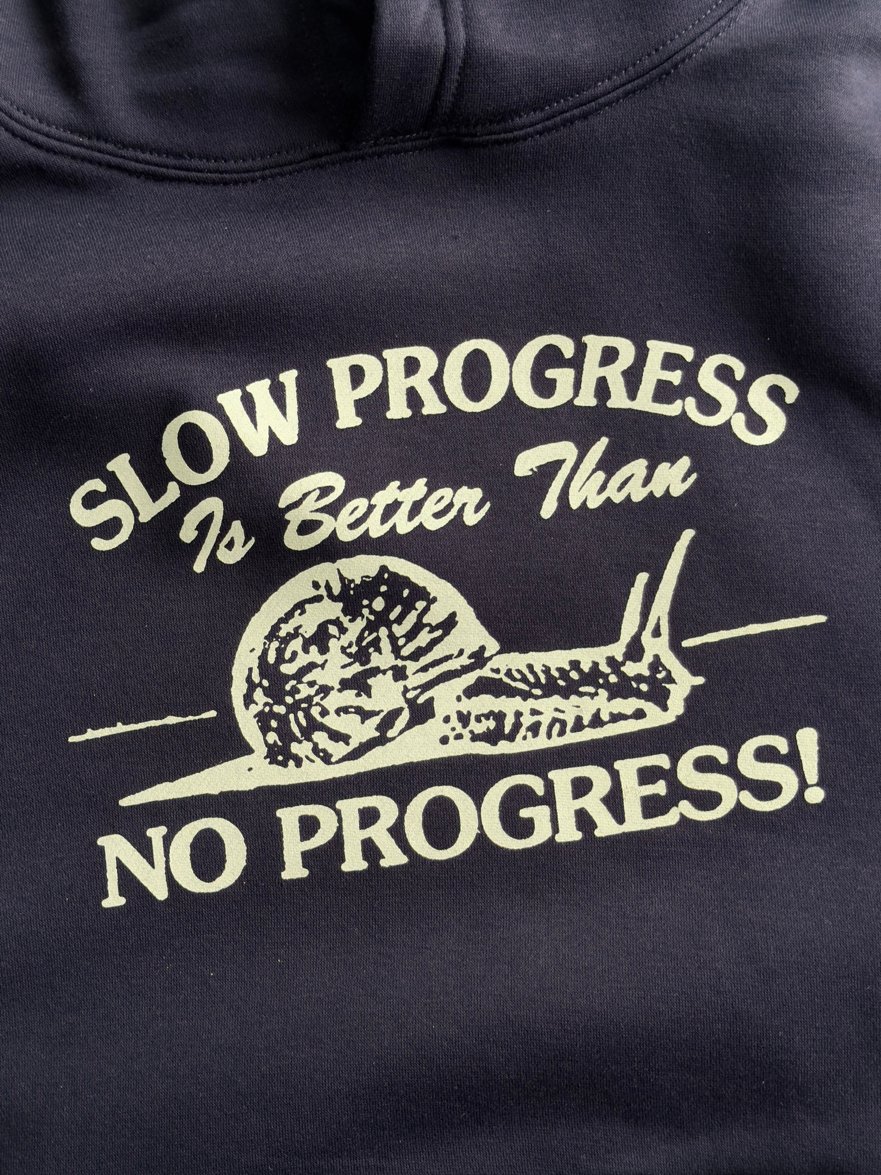 Slow Progress Hoodie - Navy