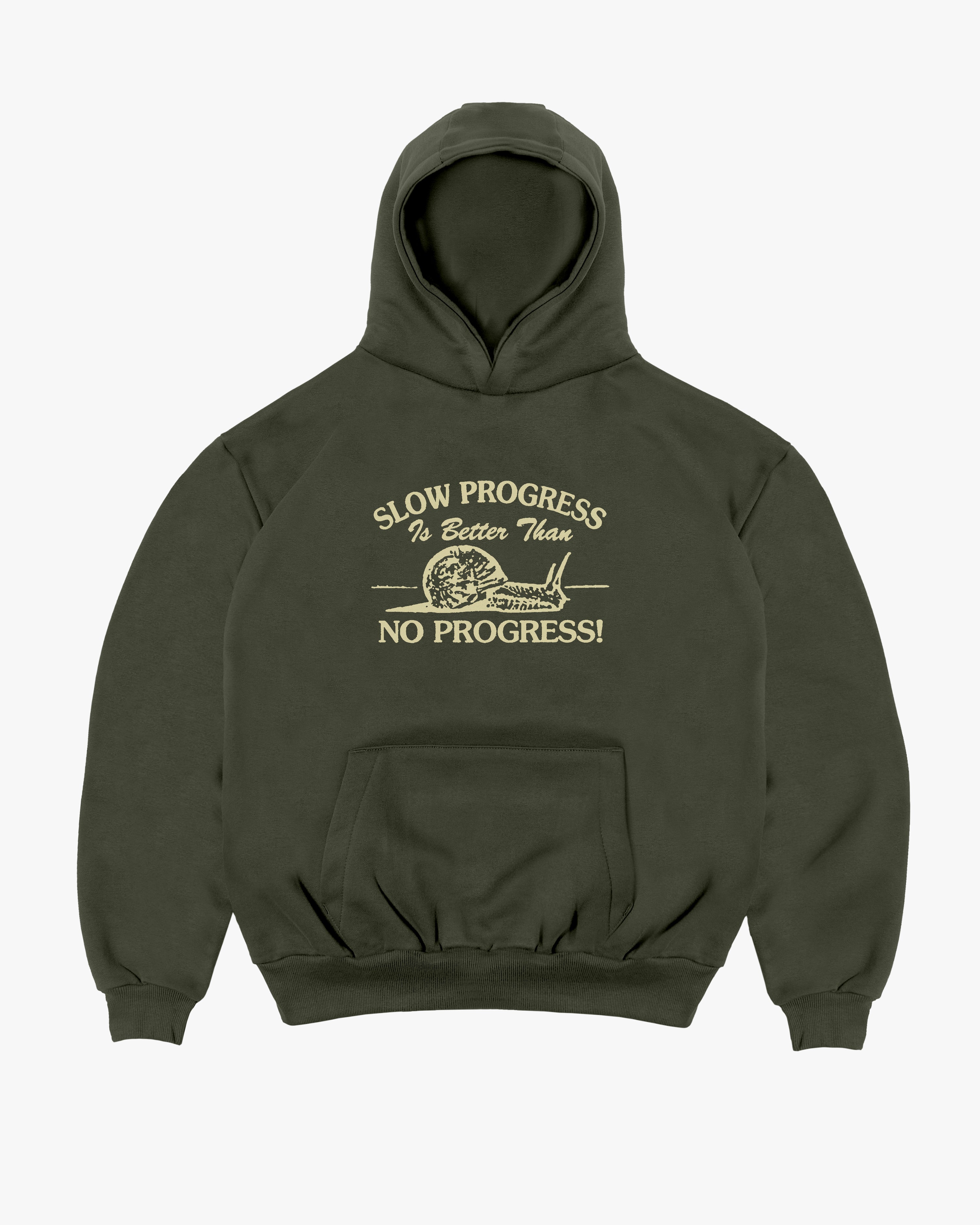 Slow Progress Hoodie - Olive