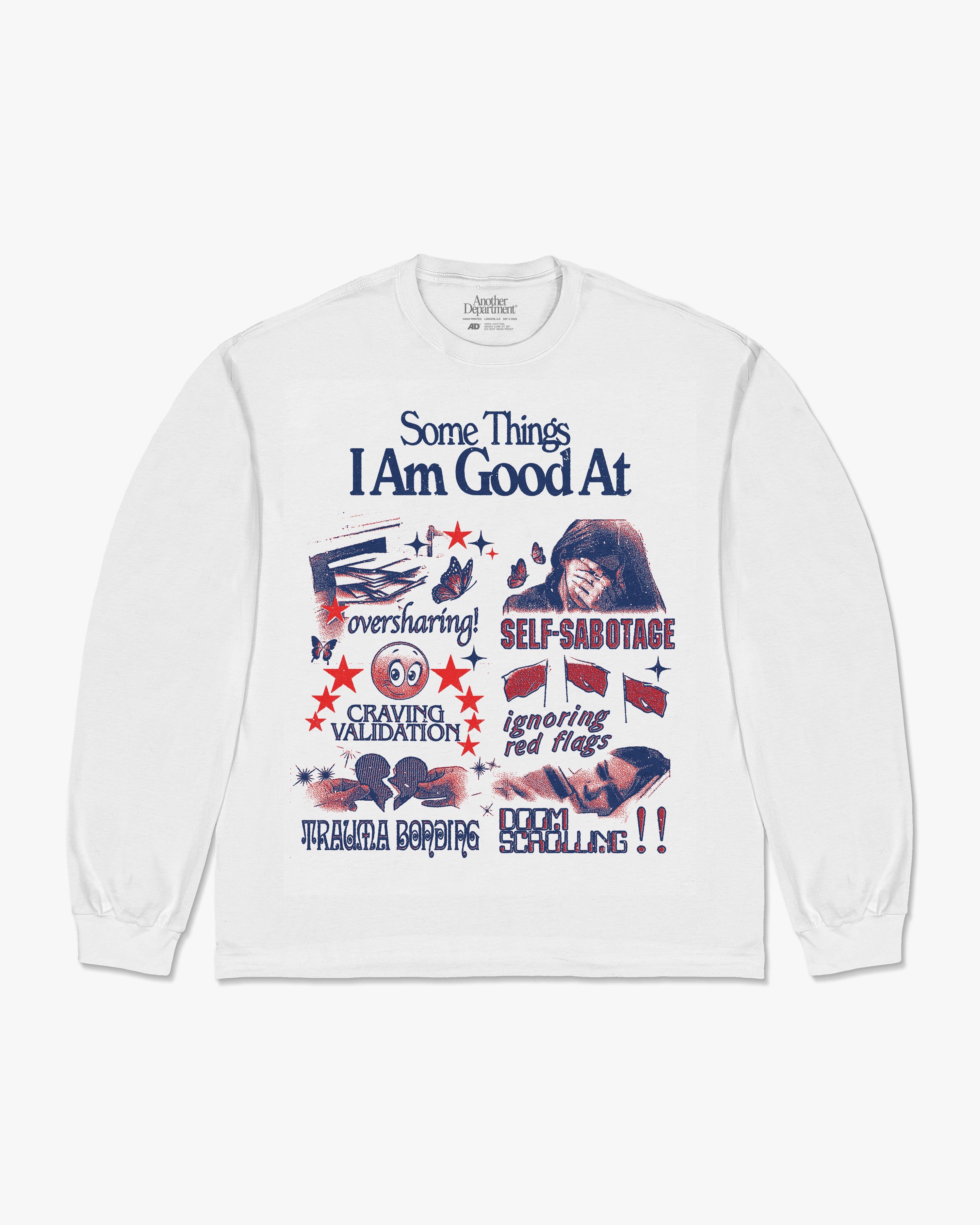Things I Am Good At Longsleeve - White
