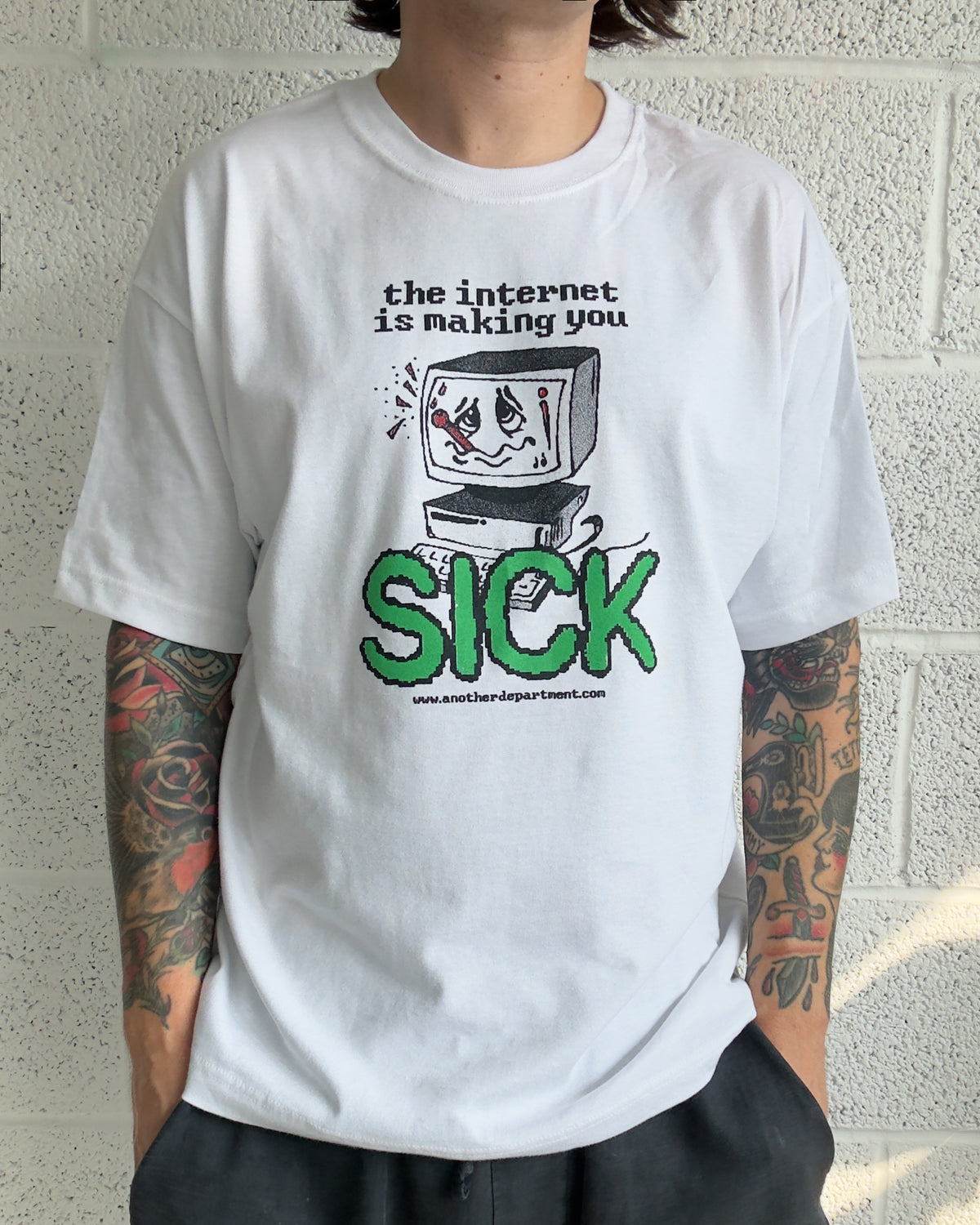 Internet Is Making You Sick T-Shirt - White