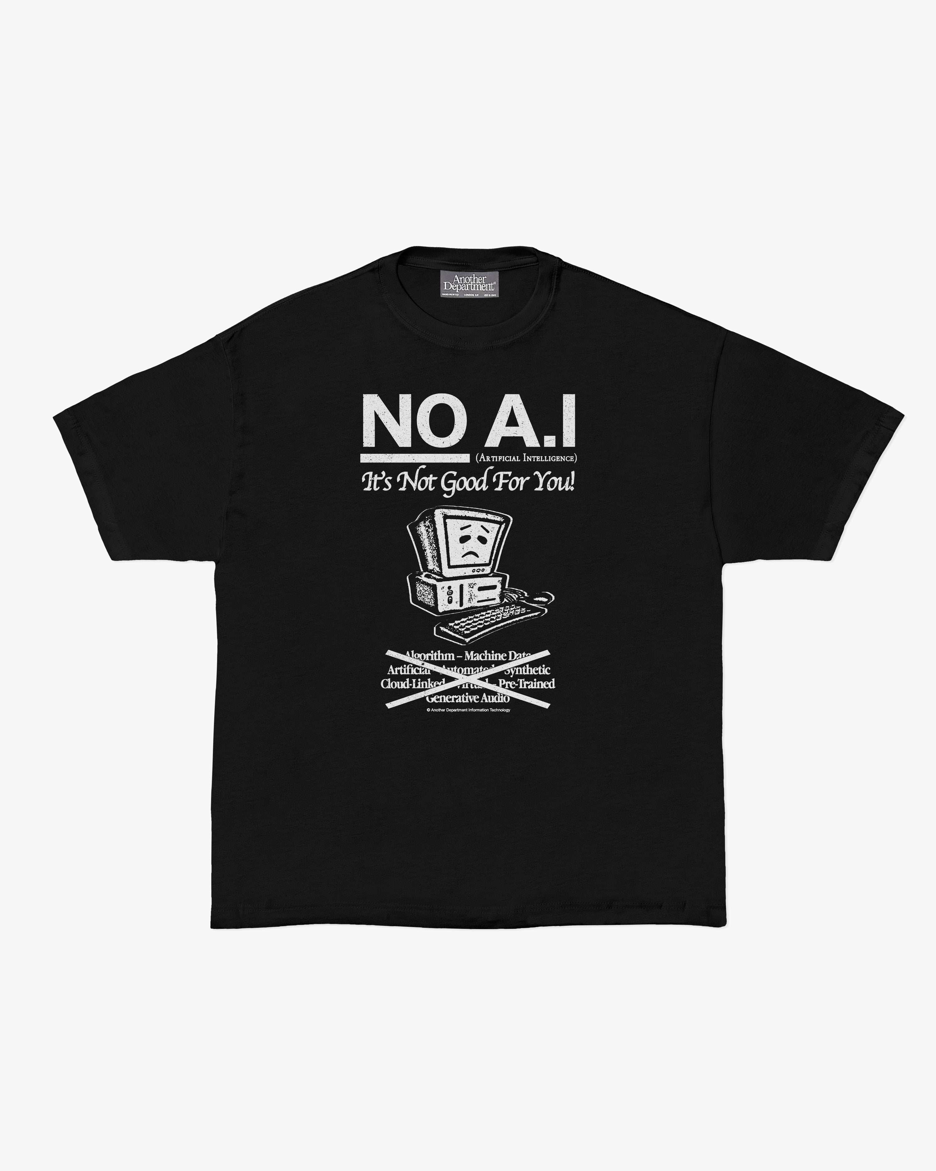 NO A.I T-Shirt -  Black
