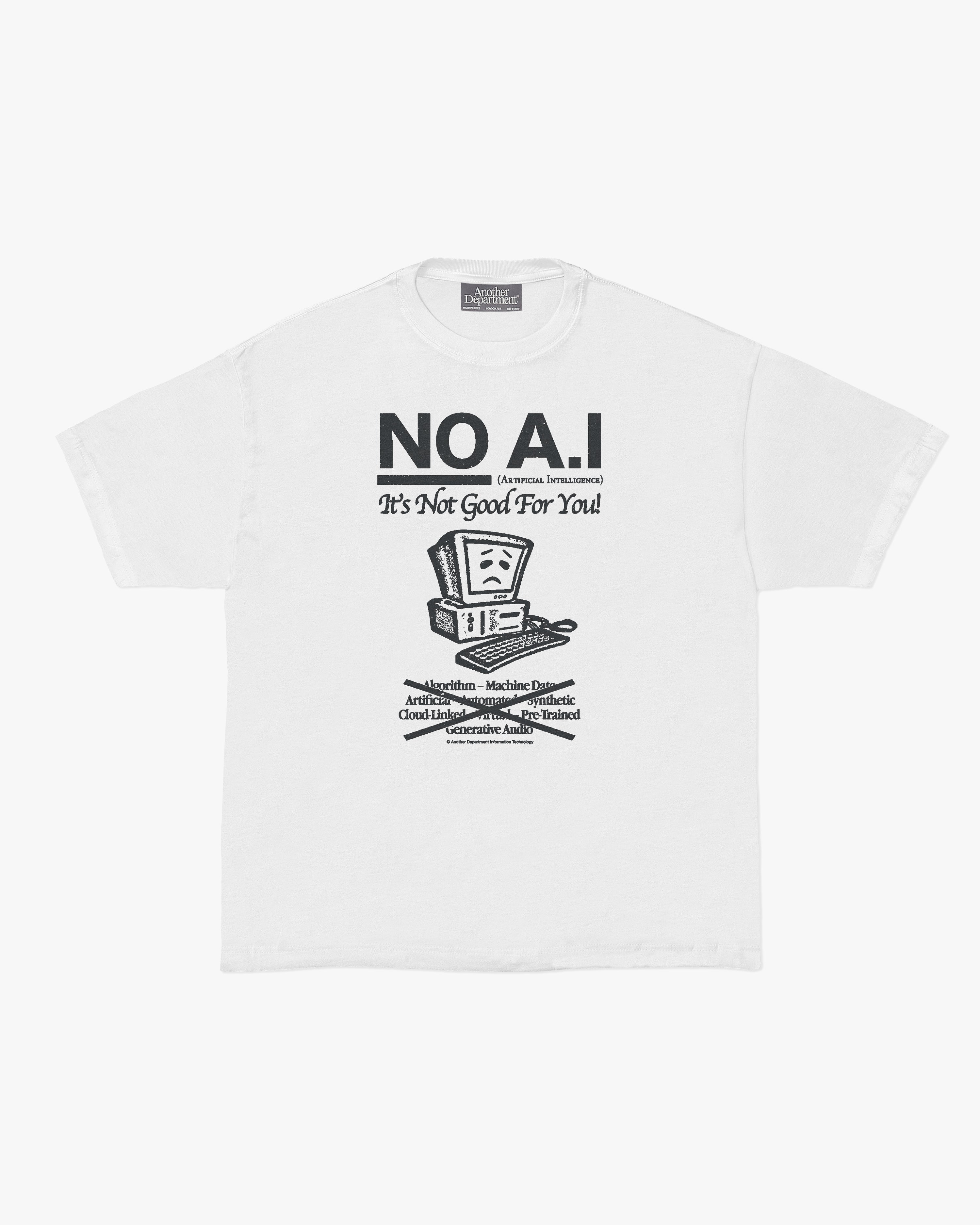 NO A.I T-Shirt -  White