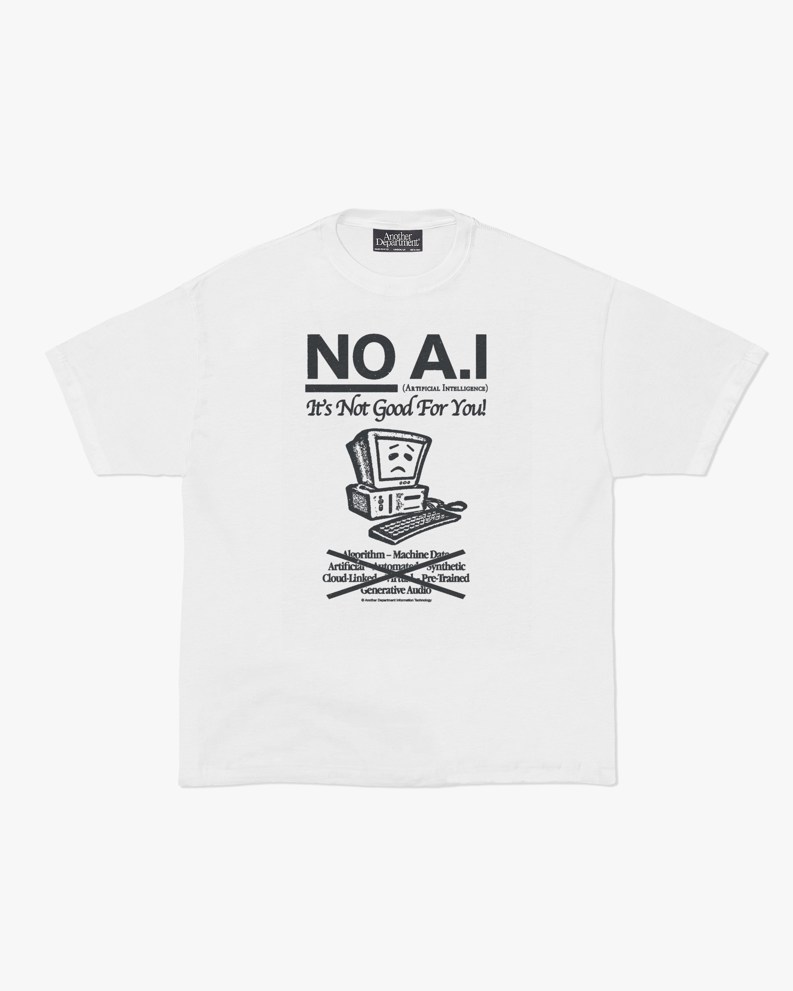 NO A.I T-Shirt -  White