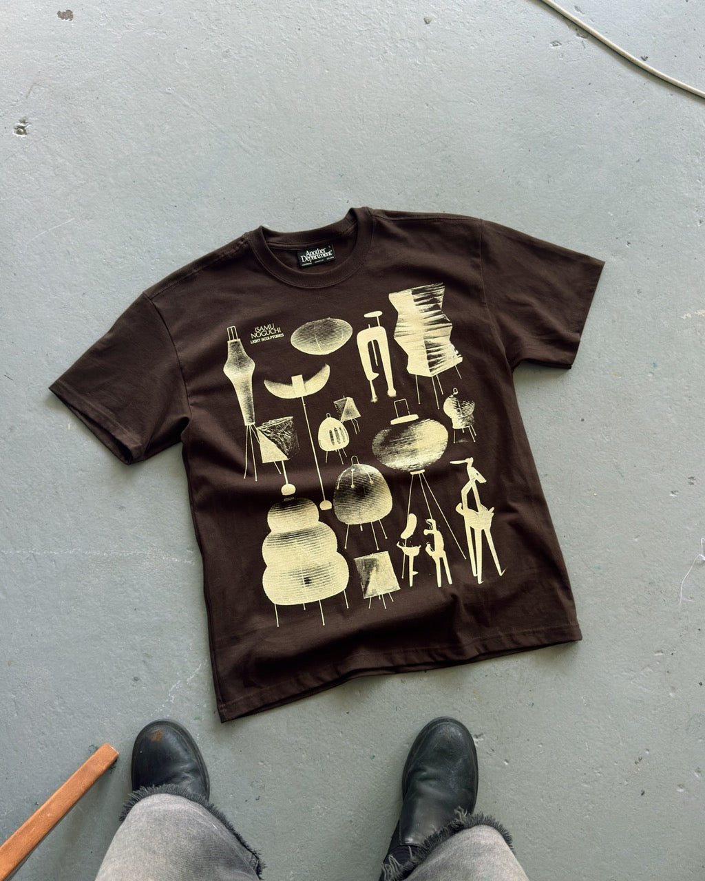 NOGUCHI Lamp T-Shirt - Brown