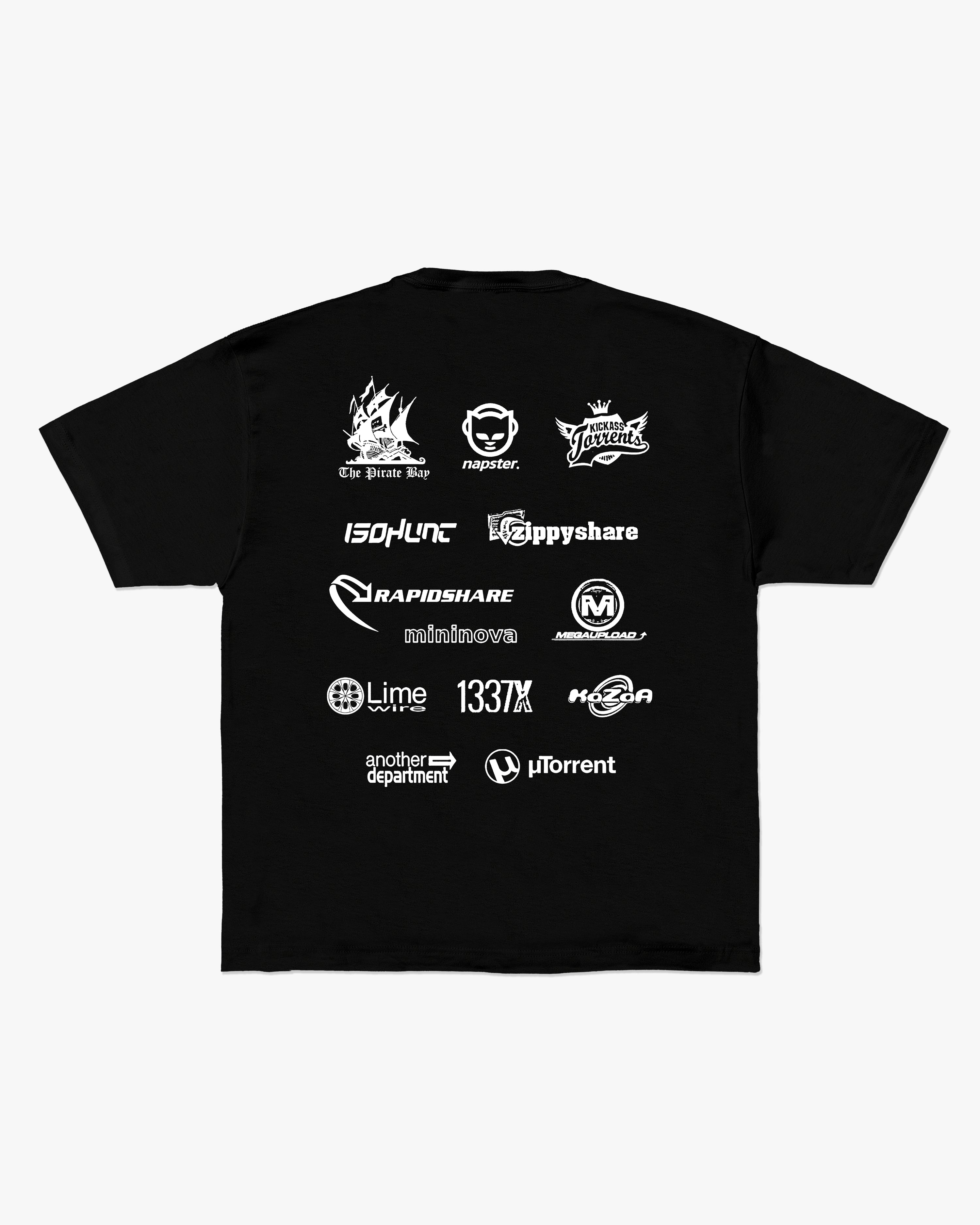 Online Piracy T-Shirt - Black
